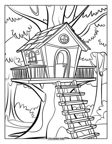 Free Printable Coloring Pages Of Treehouses For Girls