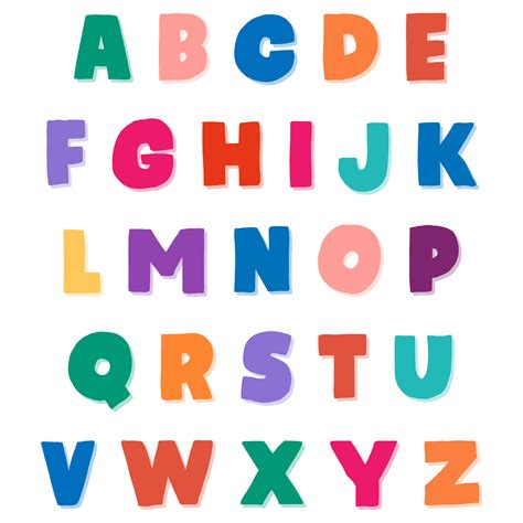 Free Printable Coloured Alphabet Letters