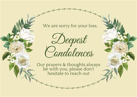 Free Printable Condolence Cards