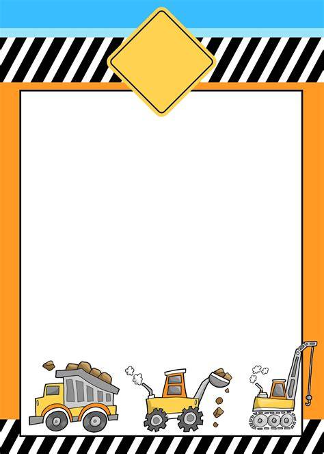 Free Printable Construction Birthday Invitation Templates