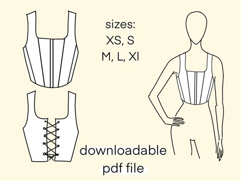 Free Printable Corset Top Pattern