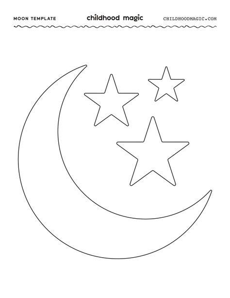 Free Printable Crescent Moon And Star Template