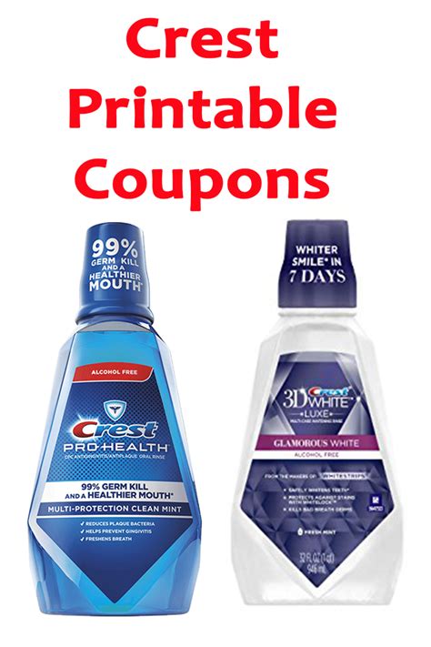 Free Printable Crest Coupons $2 Off