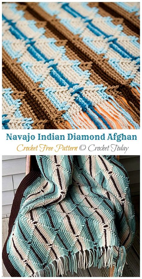 Free Printable Crochet Navajo Afghan Pattern