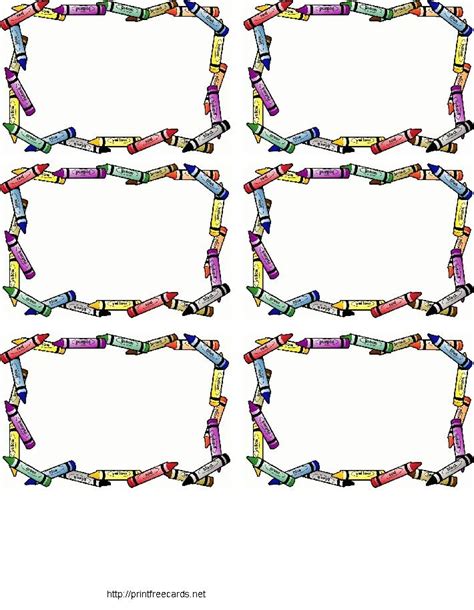 Free Printable Cubby Name Tags