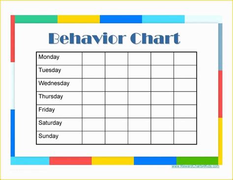 Free Printable Daily Behavior Chart Template