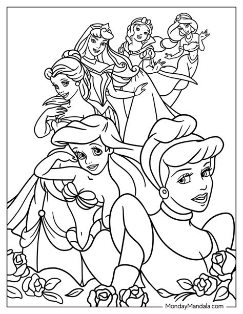 Free Printable Disney Princesses Coloring Pages