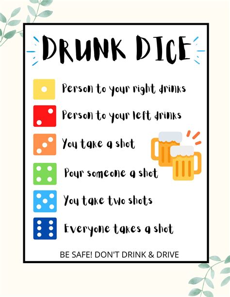 Free Printable Drinking Games For Adults