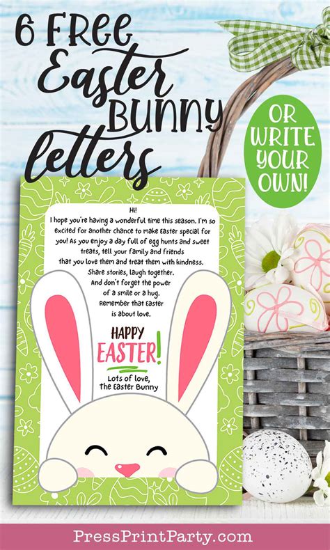 Free Printable Easter Bunny Letter