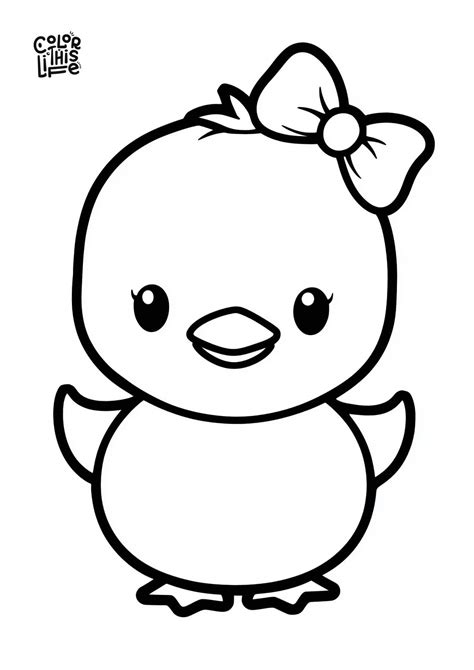Free Printable Easy Cute Coloring Pages