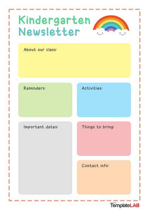 Free Printable Editable Newsletter Templates For Preschool Teachers