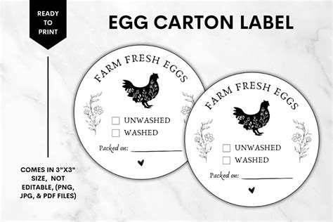Free Printable Egg Carton Labels
