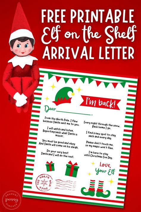 Free Printable Elf On The Shelf Letter