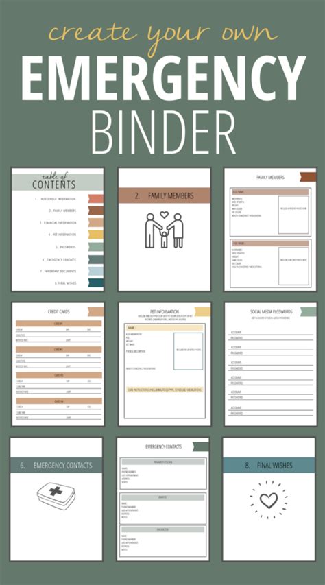 Free Printable Emergency Binder Printables