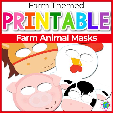 Free Printable Farm Animal Masks