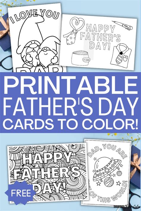 Free Printable Father's Day Cards To Color