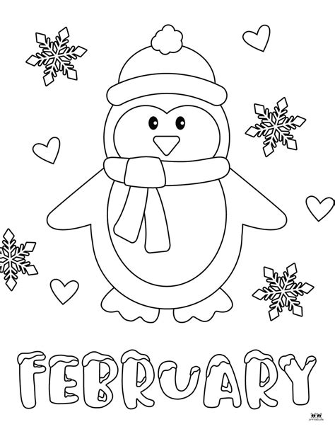 Free Printable February Coloring Sheets