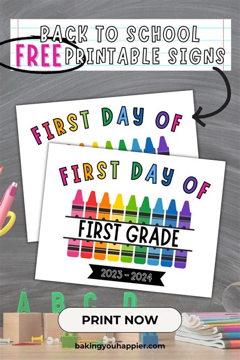 Free Printable First Day Of School 2018 2019 Signs