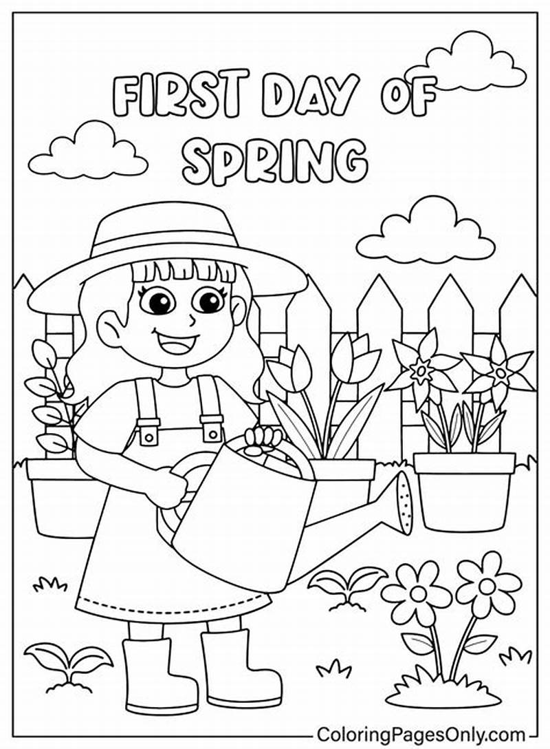 Free Printable First Day Of Spring Coloring Pages