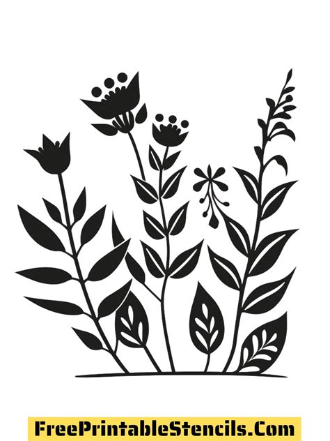 Free Printable Floral Stencils