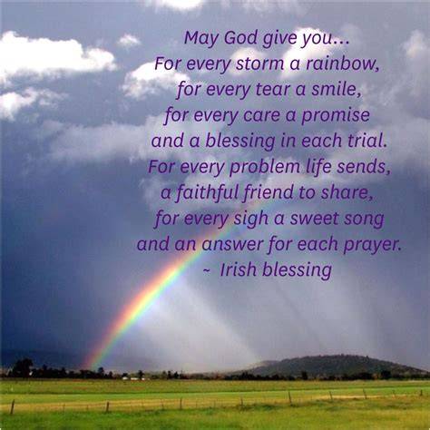 Free Printable For Every Storm A Rainbow Blessing