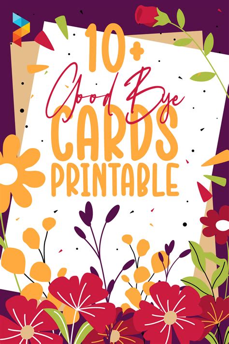 Free Printable Good Bye And Take Care Cards
