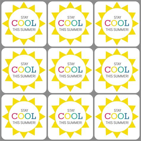 Free Printable Have A Cool Summer Tags