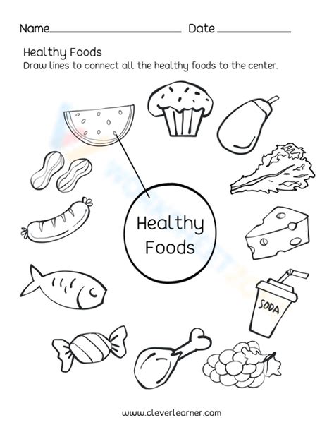Free Printable Healthy Food Worksheets
