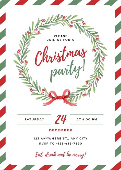 Free Printable Holiday Invitations