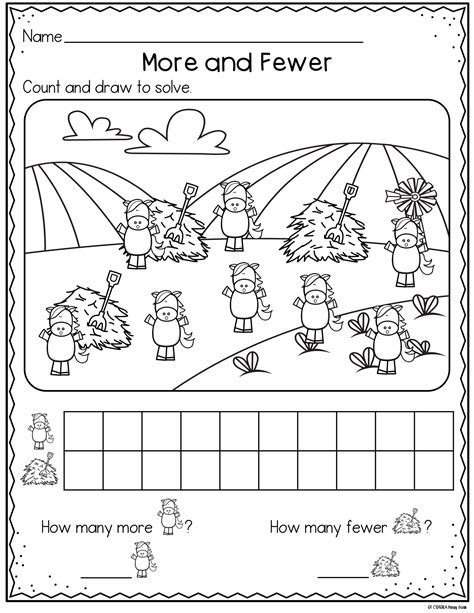 Free Printable How Many More How Many Fewer Worksheets