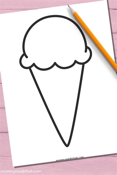 Free Printable Ice Cream Template
