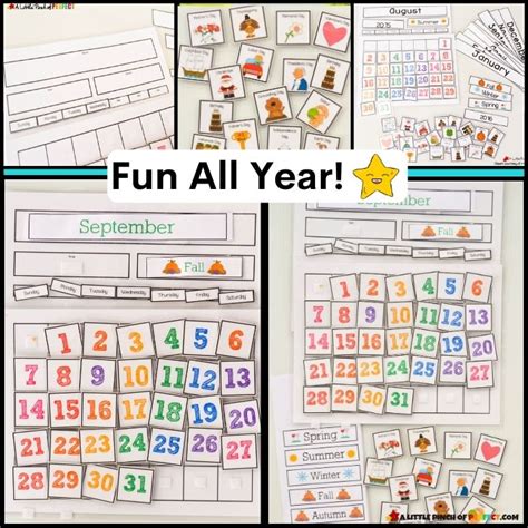 Free Printable Interactive Black And White Classroom Calendar