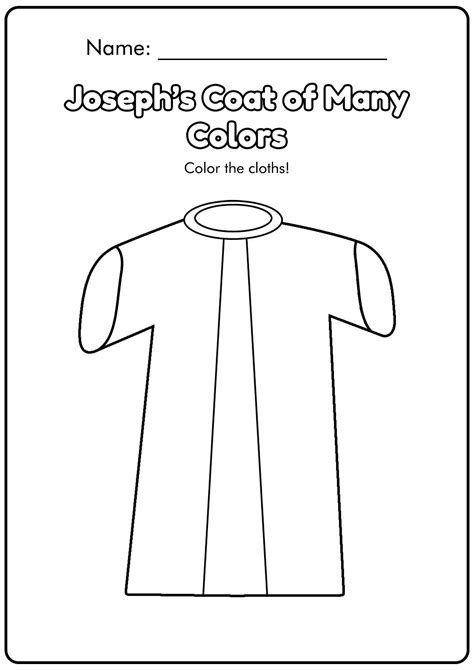 Free Printable Joseph Coat Of Many Colors Printable