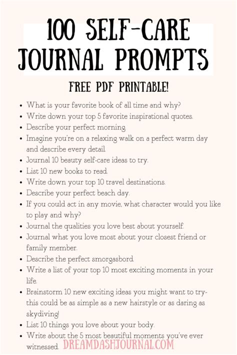 Free Printable Journal Prompts For Adults