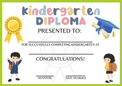 Free Printable Kindergarten Diploma