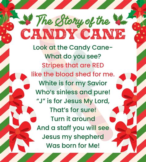 Free Printable Legend Of The Candy Cane Printable