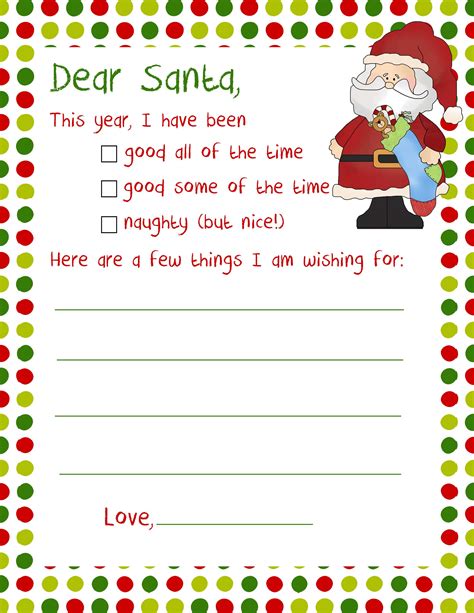 Free Printable Letters For Santa