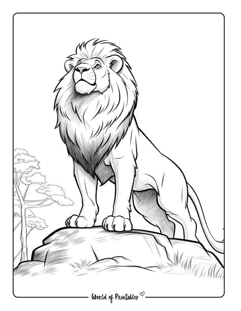 Free Printable Lion Coloring Pages