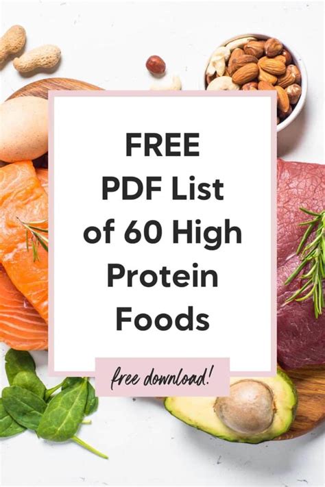 Free Printable List Of High Protein Foods