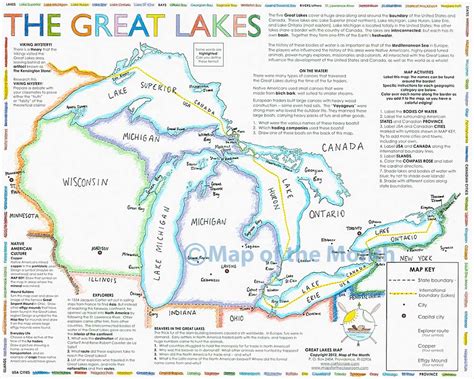 Free Printable Map Of Great Lakes