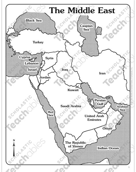 Free Printable Maps To Color And Label Middle East