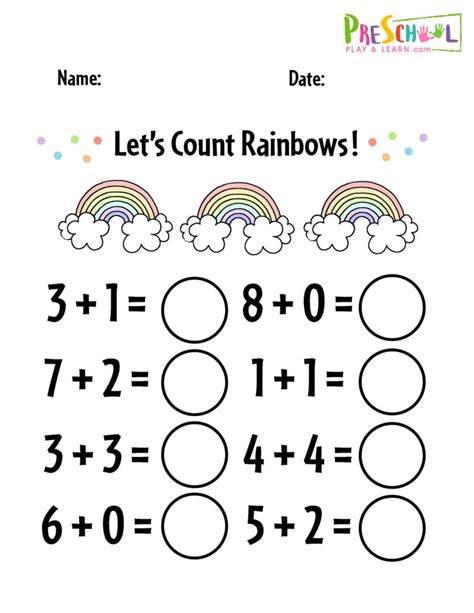 Free Printable Math Addition Worksheets For Kindergarten