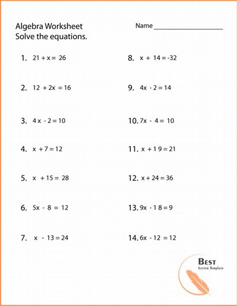 Free Printable Math Worksheets For Pre Algebra