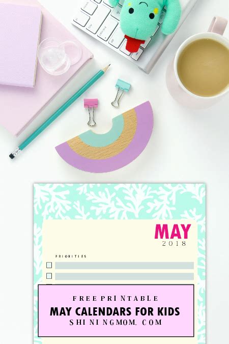 Free Printable May 2018 Calendar 8 X 12