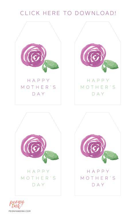 Free Printable Mothers Day Gift Tags