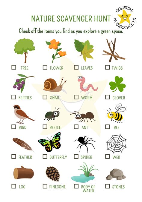 Free Printable Nature Scavenger Hunt