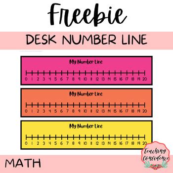 Free Printable Number Line For Student Desk