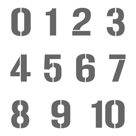 Free Printable Number Templates 1 10