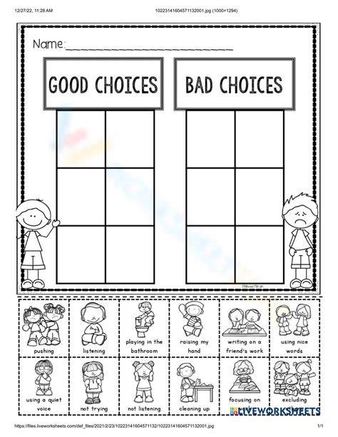 Free Printable Pictures Of Kids Making Good Choices