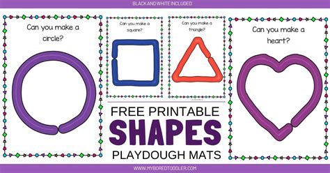 Free Printable Playdough Mats Shapes
